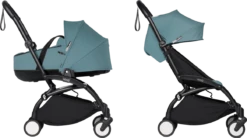 BABYZEN YOYO² Complete With Bassinet - Black Frame -Stroller Shop 18 09 20201401277313 BLACK AQUA complete with bassinet 1