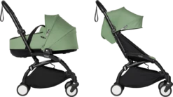 BABYZEN YOYO² Complete With Bassinet - Black Frame -Stroller Shop 18 09 20201756564213 BLACK PEPPERMINT complete with bassinet 1