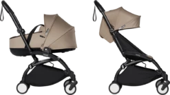 BABYZEN YOYO² Complete With Bassinet - Black Frame -Stroller Shop 18 09 20203499772566 BLACK TAUPE complete with bassinet 1
