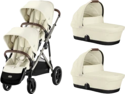 Cybex Gazelle S Twin Pushchair - Taupe Frame