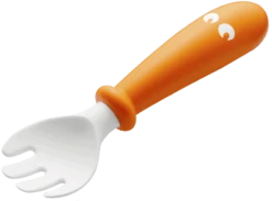 BabyBjörn Baby Plate, Spoon And Fork -Stroller Shop 22 03 20163545974370 Baby Fork Orange