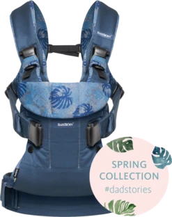 BabyBjörn One Baby Carrier - Limited Edition -Stroller Shop 22 03 20172887511352 Baby Carrier One Midnight blueLeaf print Cotton Mix