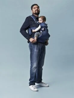 BabyBjörn One Baby Carrier - Limited Edition -Stroller Shop 22 03 20174136779355 Baby Carrier One Midnight blueLeaf print Cotton Mix 1