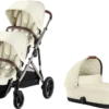 Cybex Gazelle S Double Pushchair - Taupe Frame -Stroller Shop 24 01 20233423330960 Seashell Beige Double