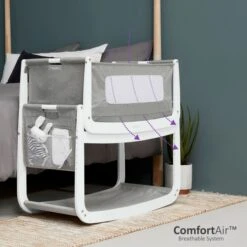 Snüz SnuzPod 4 Bedside Crib - Dusk Grey -Stroller Shop 24 09 20201089707320 SP4 ProductSet DUSK 03