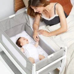 Snüz SnuzPod 4 Bedside Crib - Dusk Grey -Stroller Shop 24 09 20202968268599 SP4 ProductSet DUSK 02