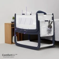 Snüz SnuzPod 4 Bedside Crib - Navy -Stroller Shop 24 09 20203836369455 SP4 ProductSet NAVY 03 Copy