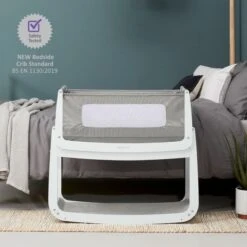 Snüz SnuzPod 4 Bedside Crib - Dusk Grey -Stroller Shop 24 09 2020874617257 SP4 ProductSet DUSK 04