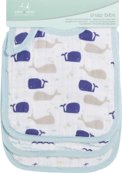 Aden + Anais Classic Snap Bibs - 3 Pack -Stroller Shop 24 12 20174335285697 7118G 2 classic snap bib 3 pk high seas