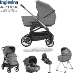 Inglesina Aptica 5 Piece Travel System - Kensington Grey