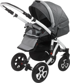 Mee-Go Milano Sport - White Chassis -Stroller Shop 26 10 20171443273135 MILANO PUSHCHAIR SPORTS WHITE GREY 0005 rt