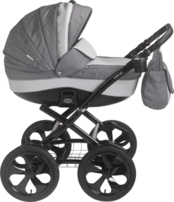 Mee-Go Milano Classic - Black Chassis -Stroller Shop 26 10 20172723699601 MILANO BLACK CLASSIC GREY 0005 rt