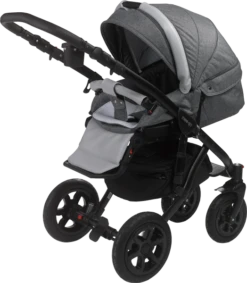 Mee-Go Milano Sport - Black Chassis -Stroller Shop 26 10 20174110666070 MILANO PUSHCHAIR SPORTS BLACK GREY 0002 rt