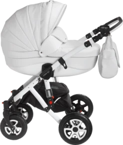 Mee-Go Milano Sport - White Chassis -Stroller Shop 26 10 20174524536077 MILANO SPORT WHITE LILY WHITE 0002 rt