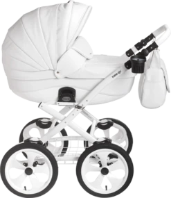 Mee-Go Milano Classic - White Chassis -Stroller Shop 26 10 20175045989981 MILANO white CLASSIC LILY WHITE 0008 rt
