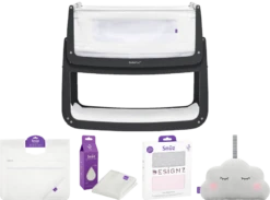 Snüz SnuzPod 4 Complete Bundle - Slate -Stroller Shop 26 10 20202527333923 Slatebundle rosespots