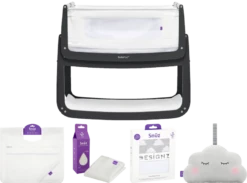 Snüz SnuzPod 4 Complete Bundle - Slate -Stroller Shop 26 10 20202536676676 Slatebundle clouds