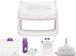 Snüz SnuzPod 4 Complete Bundle - Rose White -Stroller Shop 26 10 20203634828063 Rosewhitebundle rosespots