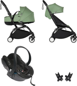 BABYZEN YOYO² With Bassinet Travel System - Black Frame 11 BABYZEN YOYO² With Bassinet Travel System - Black Frame -Stroller Shop 29 10 20202581252750 PEPPERMINT Black YOYO2 with car seat 1