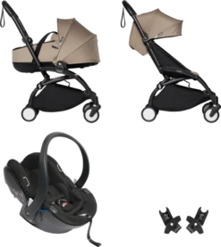 BABYZEN YOYO² With Bassinet Travel System - Black Frame 12 BABYZEN YOYO² With Bassinet Travel System - Black Frame -Stroller Shop 29 10 20202819242542 TAUPE Black YOYO2 with car seat 1
